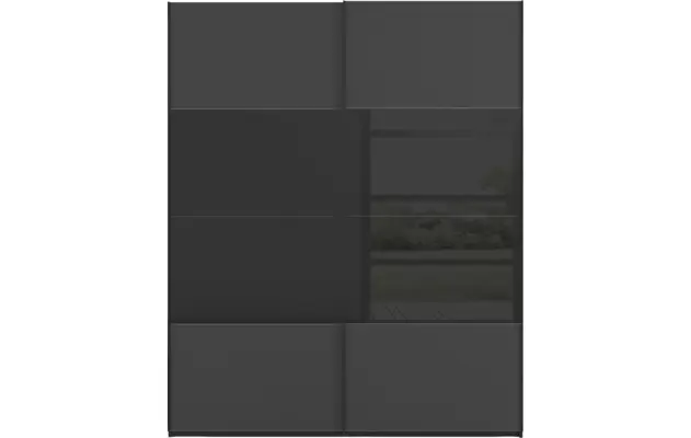Goossens kledingkast finca combi glans mat glas wit hoogwaardig meubelplaat - 8244373-{merk}-finca-combi-sts-wit-schuifdeuren-01